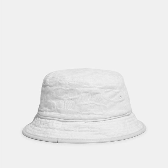 NWT Coach Signature Jacquard Bucket Hat - Picture 1 of 6